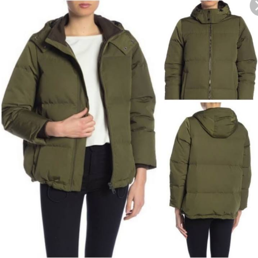 XS Madewell Olive Down Puffer Jacket/Coat